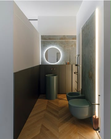 Douche à l'italienne — bois cannelé — Cluses