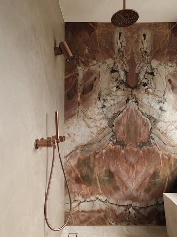 Douche marbre onyx — Évian